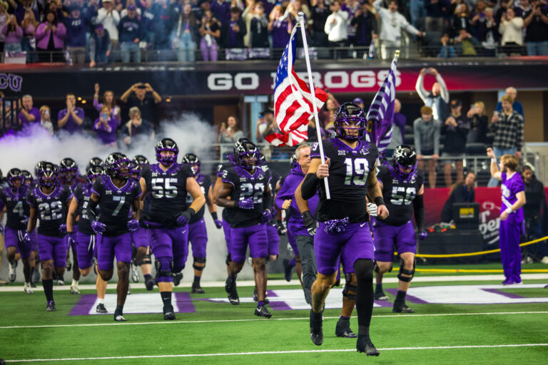 TCU Football played Kansas State in the Big 12 Championship game at AT&T Stadium.